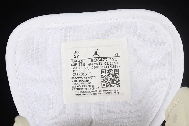 All categories Air Jordan Jordan series basketball shoes Air Jordan 1 Mid Air Jordan 1 Mid AJ1 Joe 1 white apricot milk coconut cream China basketball shoes BQ6472-121